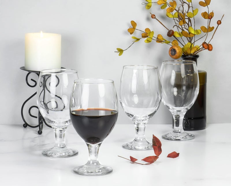 Red Co. Belluno Classic Clear Glasses for Water, Juice, Liquor - Wine Goblets - Set of 4 (13.5 Ounces) - Image 5